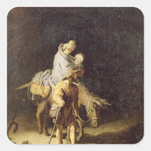 The Flight into Egypt Square Sticker