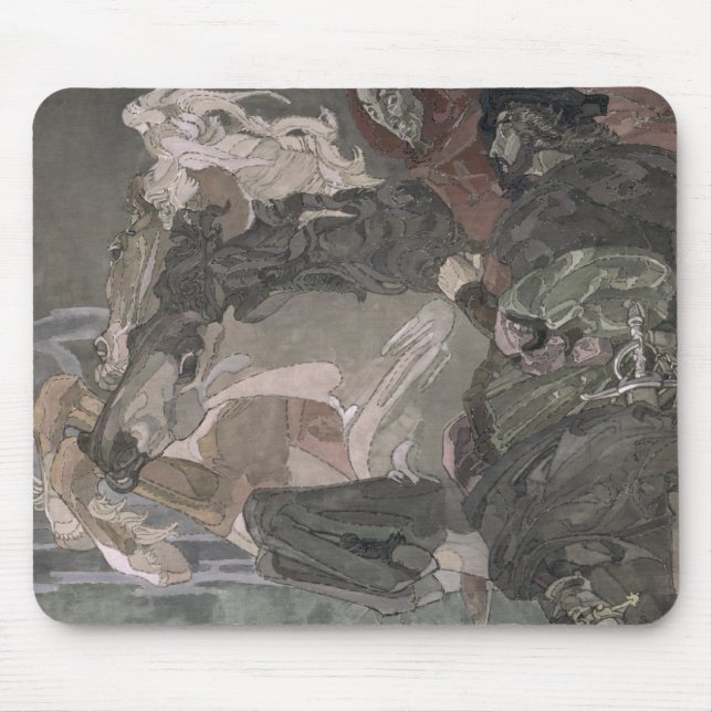 The Flight of Faust and Mephistopheles, 1896 Mouse Mat (Front)