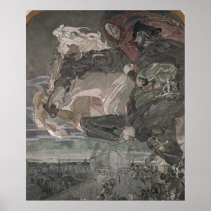 The Flight of Faust and Mephistopheles, 1896 Poster