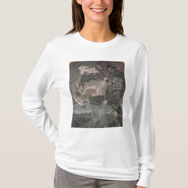 The Flight of Faust and Mephistopheles, 1896 T-Shirt (Front)