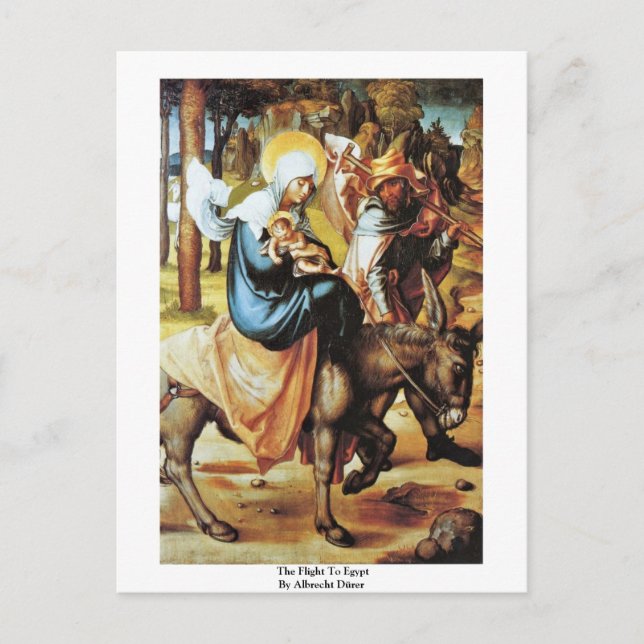 The Flight To Egypt By Albrecht Dürer Postcard (Front)