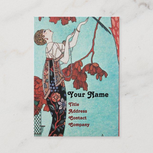 THE FLIGHTY BIRD ,BEAUTY FASHION DESIGNER BUSINESS CARD (Front)