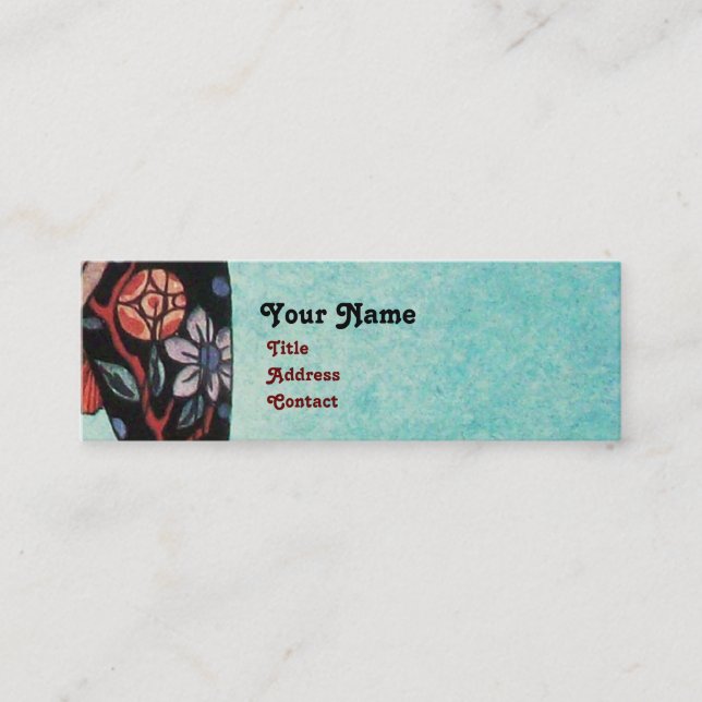 THE FLIGHTY BIRD ,BEAUTY FASHION DESIGNER MINI BUSINESS CARD (Front)