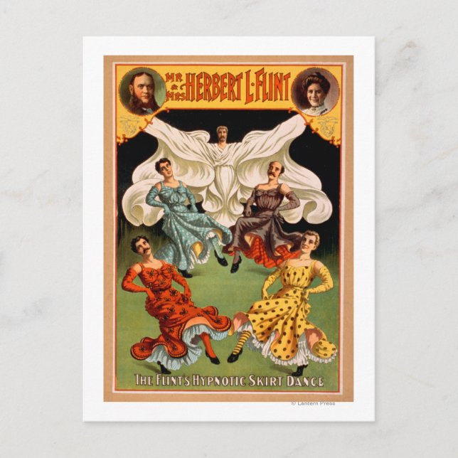 The Flints Hypnotic Skirt Dance Theatrical Postcard (Front)