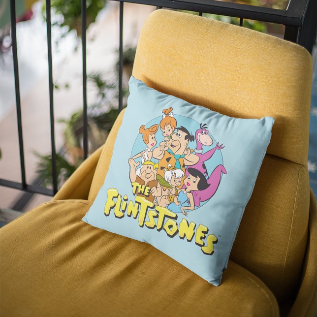 The Flintstones and Rubbles Family Graphic Cushion (Creator Uploaded)