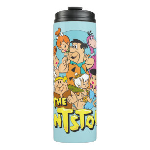 The Flintstones and Rubbles Family Graphic Thermal Tumbler