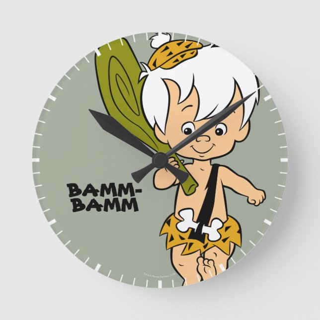 The Flintstones | Bamm-Bamm Rubble Round Clock (Front)