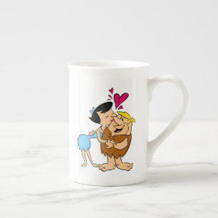 The Flintstones   Betty Kissing Barney Bone China Mug