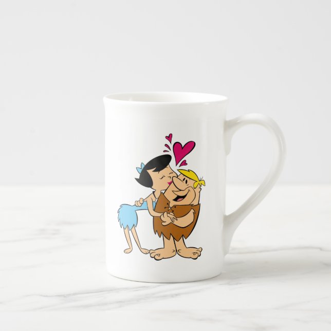 The Flintstones | Betty Kissing Barney Bone China Mug (Right)