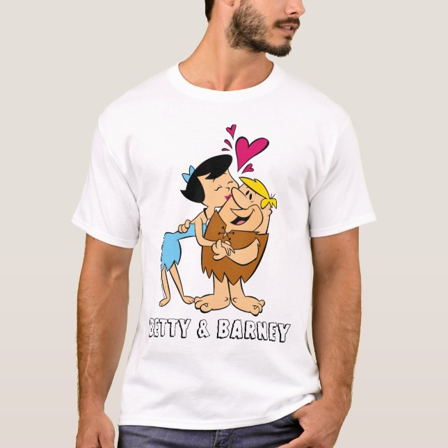 The Flintstones | Betty Kissing Barney T-Shirt (Front)