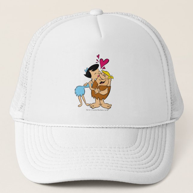 The Flintstones | Betty Kissing Barney Trucker Hat (Front)