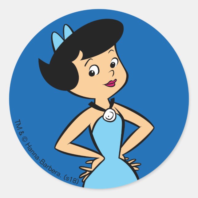 The Flintstones | Betty Rubble Classic Round Sticker (Front)