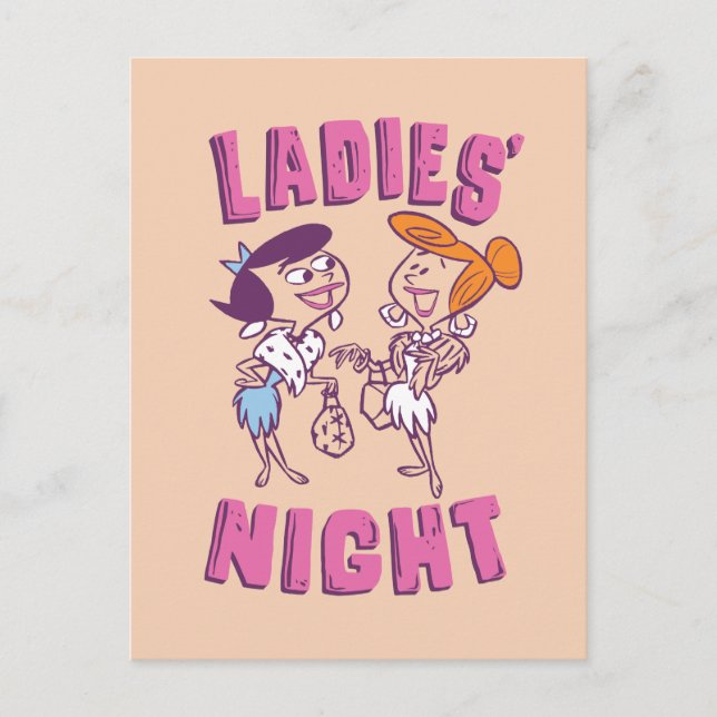 The Flintstones | Betty & Wilma - Ladies' Night Invitation Postcard (Front)