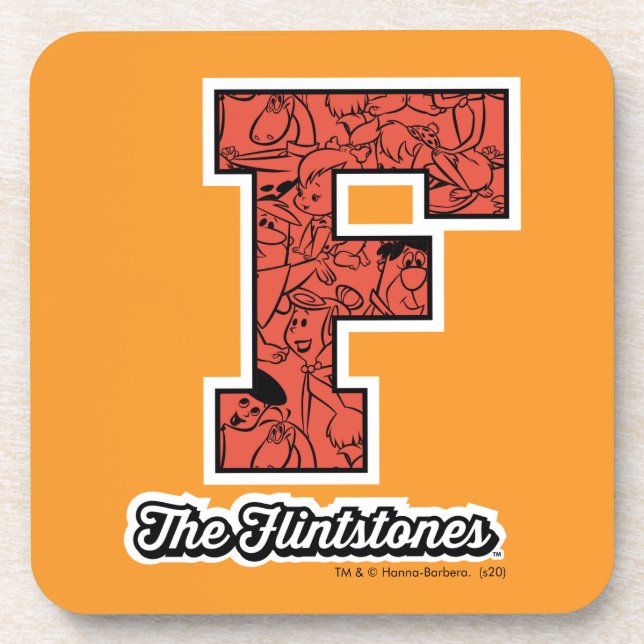 The Flintstones | Collegiate Style Monogram Coaster (Front)