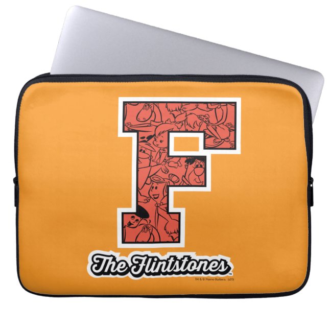 The Flintstones | Collegiate Style Monogram Laptop Sleeve (Front)