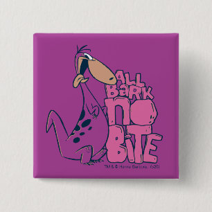 The Flintstones   Dino - All Bark No Bite 15 Cm Square Badge