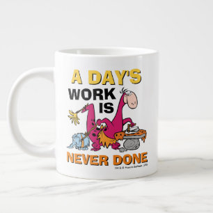 The Flintstones   Dino Cleaning House Large Coffee Mug