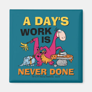 The Flintstones Dino Cleaning House Magnet