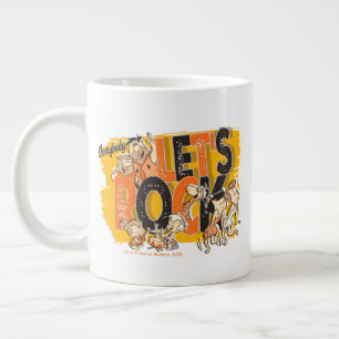 The Flintstones   Everybody Let's Rock Large Coffee Mug