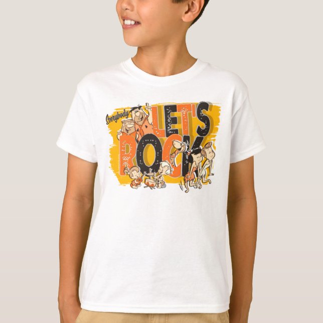 The Flintstones | Everybody Let's Rock T-Shirt (Front)