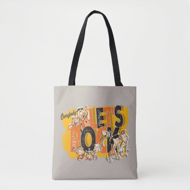The Flintstones | Everybody Let's Rock Tote Bag (Front)