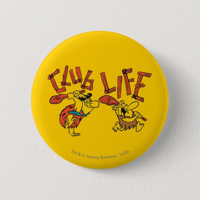 The Flintstones | Fred & Barney - Club Life 6 Cm Round Badge (Front)