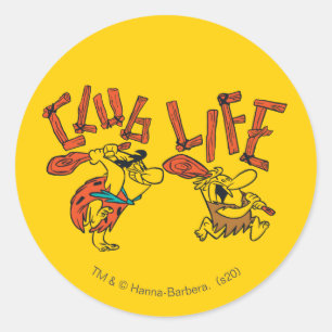 The Flintstones   Fred & Barney - Club Life Classic Round Sticker