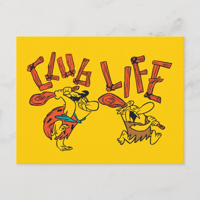 The Flintstones | Fred & Barney - Club Life Invitation Postcard (Front)