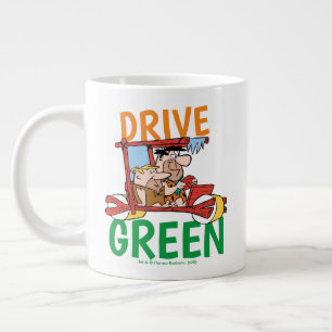 The Flintstones   Fred & Barney - Drive Green Large Coffee Mug
