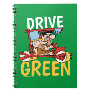 The Flintstones   Fred & Barney - Drive Green Notebook