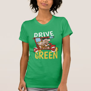 The Flintstones Fred & Barney - Drive Green T-Shirt