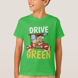 The Flintstones Fred & Barney - Drive Green T-Shirt