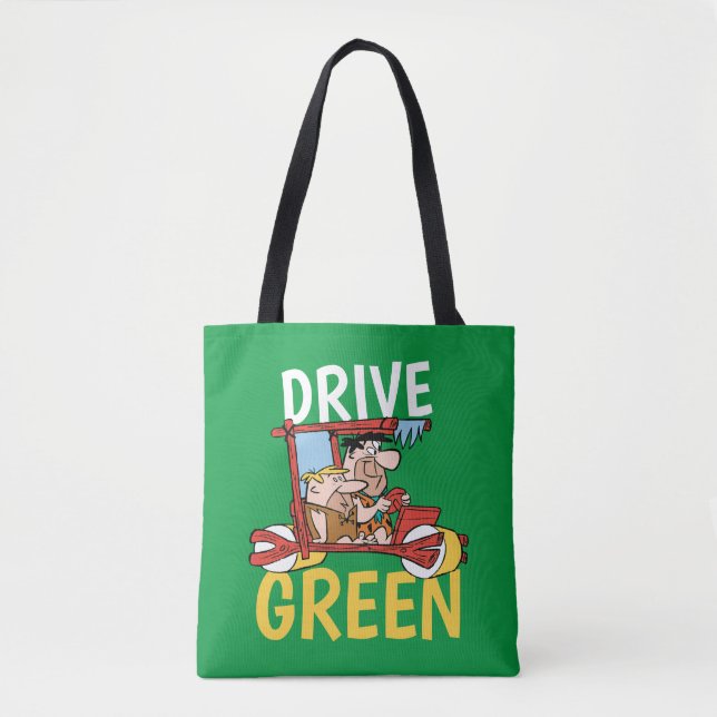 The Flintstones | Fred & Barney - Drive Green Tote Bag (Front)