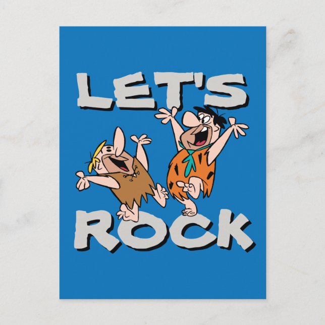 The Flintstones | Fred & Barney - Let's Rock Invitation Postcard (Front)