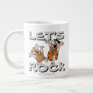The Flintstones   Fred & Barney - Let's Rock Large Coffee Mug