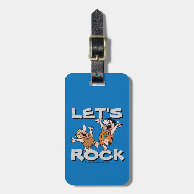 The Flintstones | Fred & Barney - Let's Rock Luggage Tag (Front Vertical)