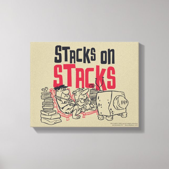 The Flintstones | Fred & Barney - Stacks on Stacks Canvas Print (Front)