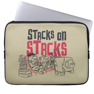 The Flintstones   Fred & Barney - Stacks on Stacks Laptop Sleeve