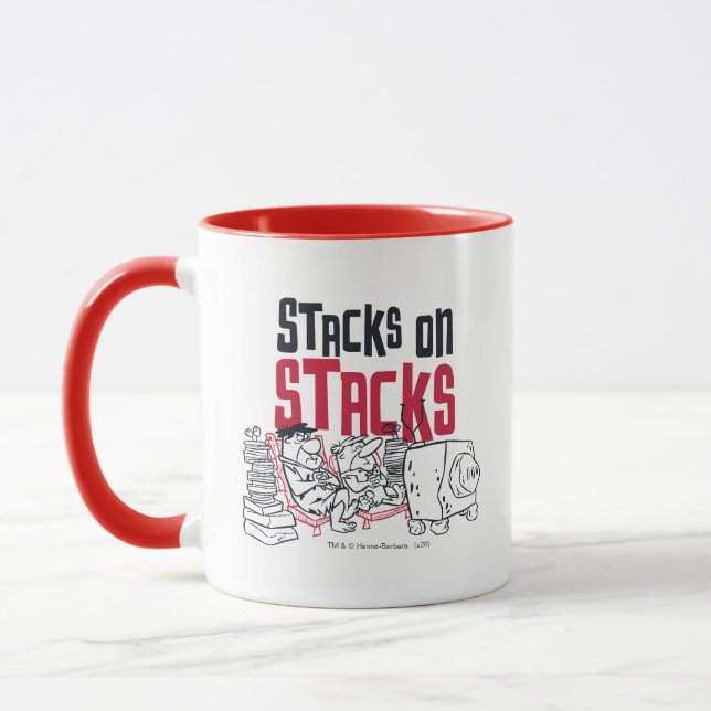 The Flintstones | Fred & Barney - Stacks on Stacks Mug (Left)