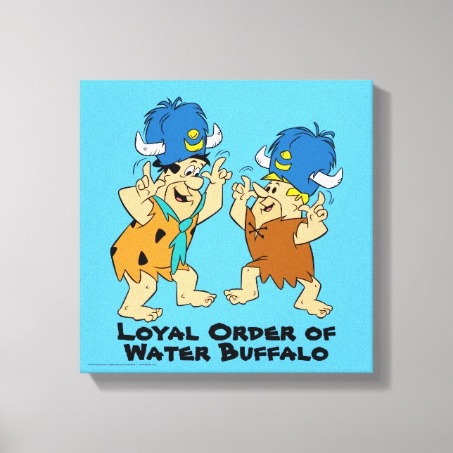 The Flintstones | Fred & Barney Water Buffaloes Canvas Print (Front)