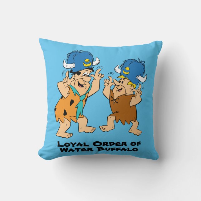 The Flintstones | Fred & Barney Water Buffaloes Cushion (Front)
