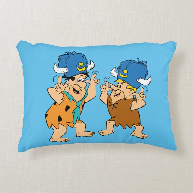 The Flintstones | Fred & Barney Water Buffaloes Decorative Cushion (Front)