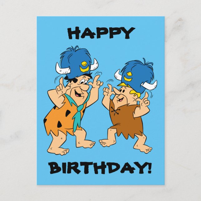 The Flintstones | Fred & Barney Water Buffaloes Postcard (Front)