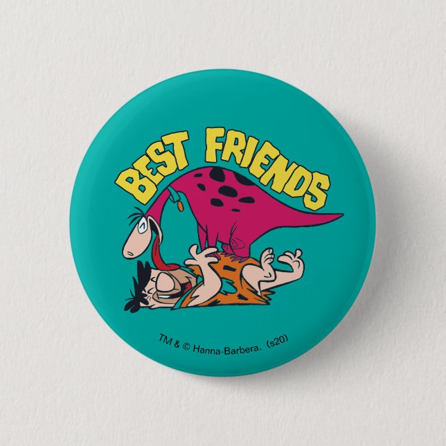 The Flintstones | Fred & Dino - Best Friends 6 Cm Round Badge (Front)