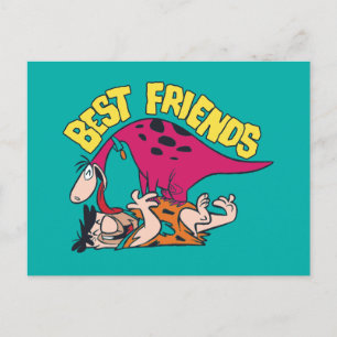 The Flintstones   Fred & Dino - Best Friends Invitation Postcard