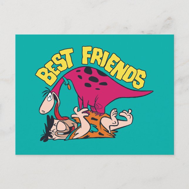 The Flintstones | Fred & Dino - Best Friends Invitation Postcard (Front)