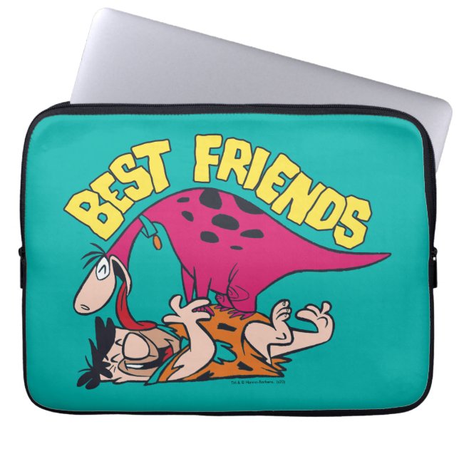 The Flintstones | Fred & Dino - Best Friends Laptop Sleeve (Front)