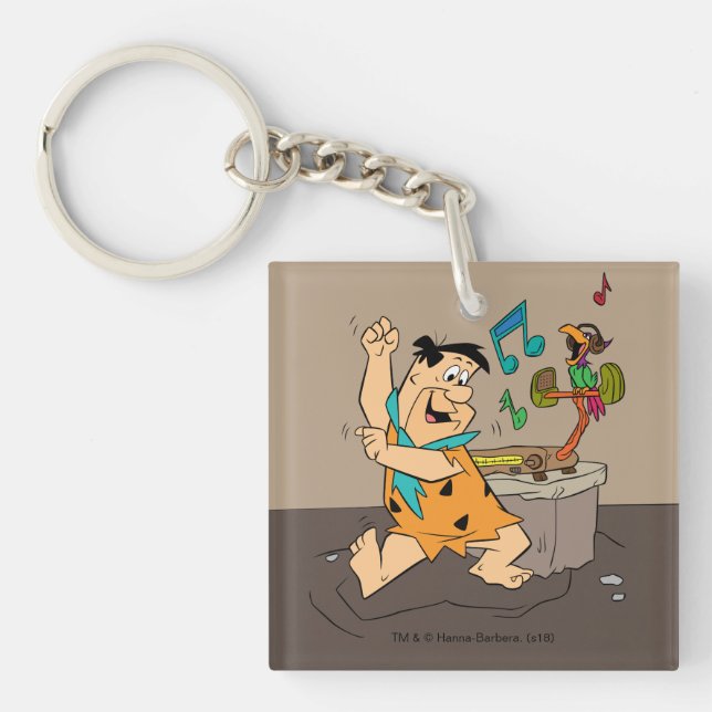 The Flintstones | Fred Flintstone Dancing Key Ring (Front)