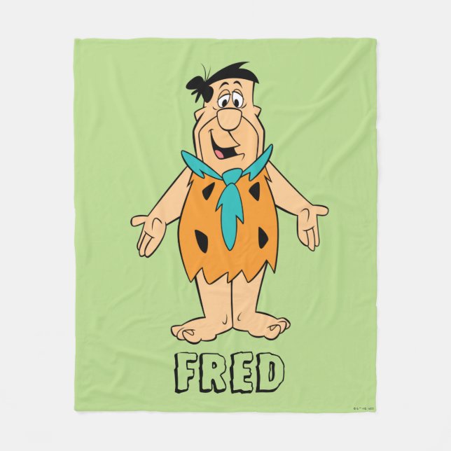 The Flintstones | Fred Flintstone Fleece Blanket (Front)