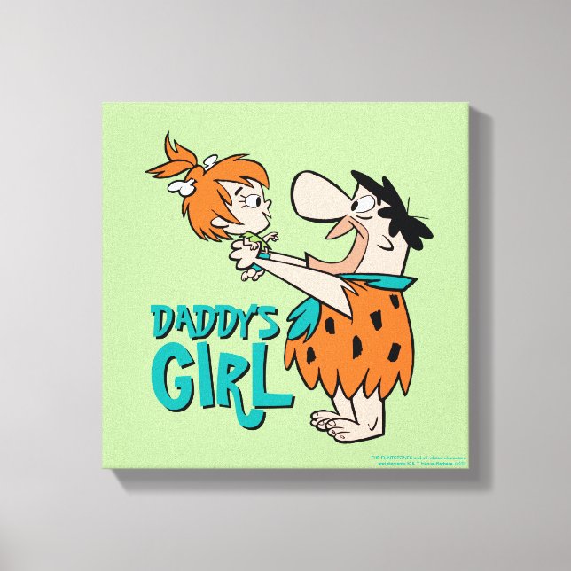 The Flintstones | Fred & Pebbles - Daddy's Girl Canvas Print (Front)